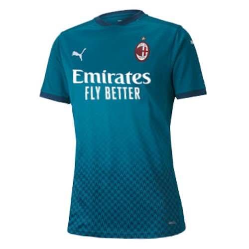 Camiseta AC Milan 3ª Kit Mujer 2020 2021 Azul